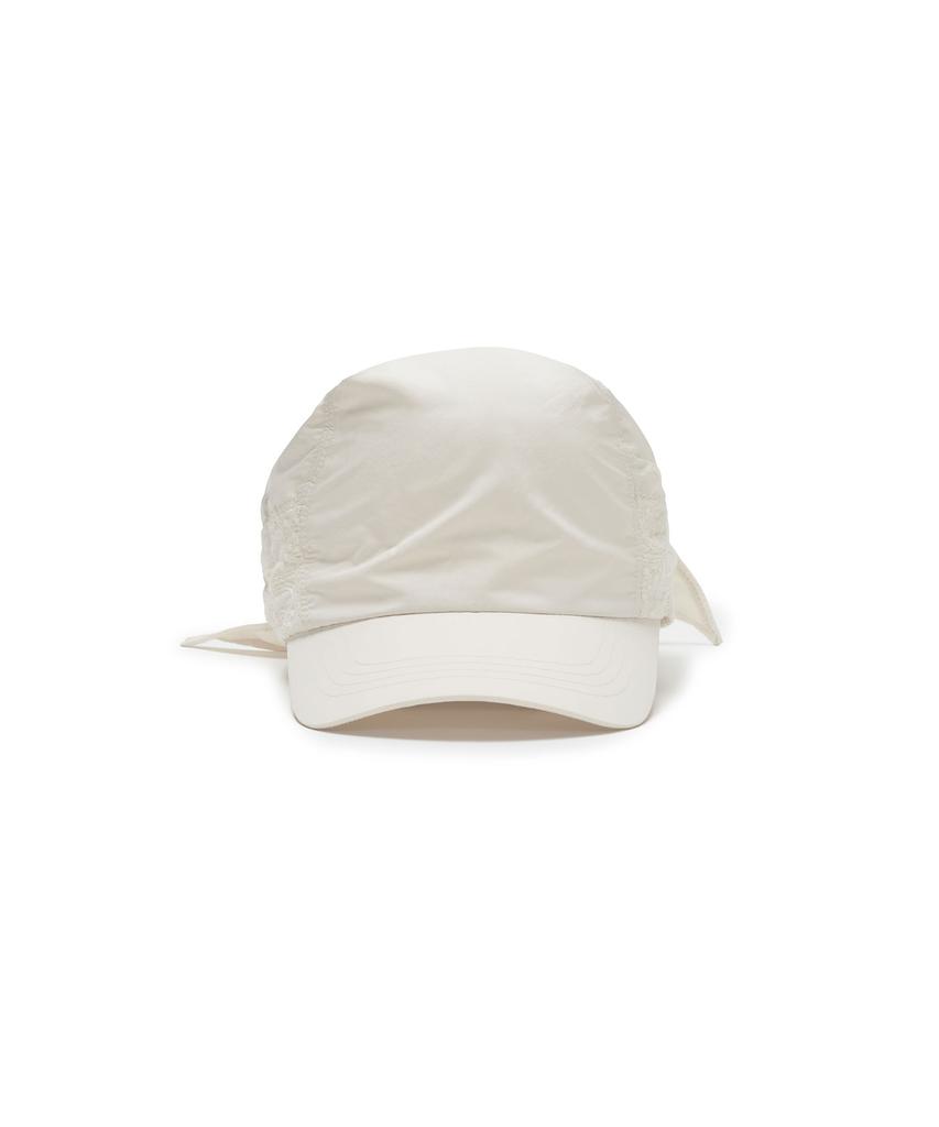 SUNBURNPROJECT Punching Paisley Scarf Cap, Ivory
