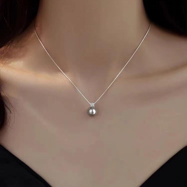 2024 High-End 925 Sterling Silver Pearl Choker Necklace for Women