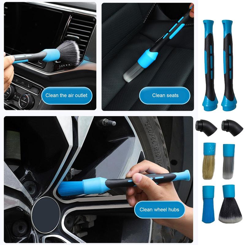 Detailing Brush Set Ultra Soft Duster Brushes Auto Car Detail Brush Kit Auto Air Vent Brush Set For Cleaning Car Interior tools