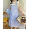Cotton Sleeveless Apron Waterproof With Embroidery For Home Cooking And Casual Wear