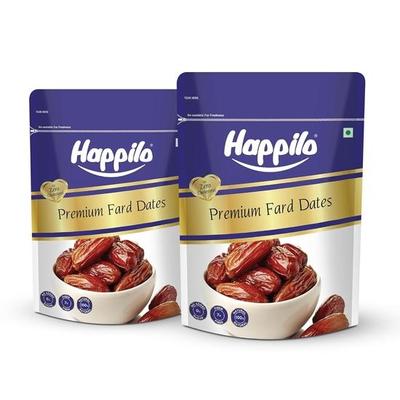 Happilo Premium Fard Dates 500g (Pack of 2), Natural Nutrient Powerhouse, Wholesome Snack