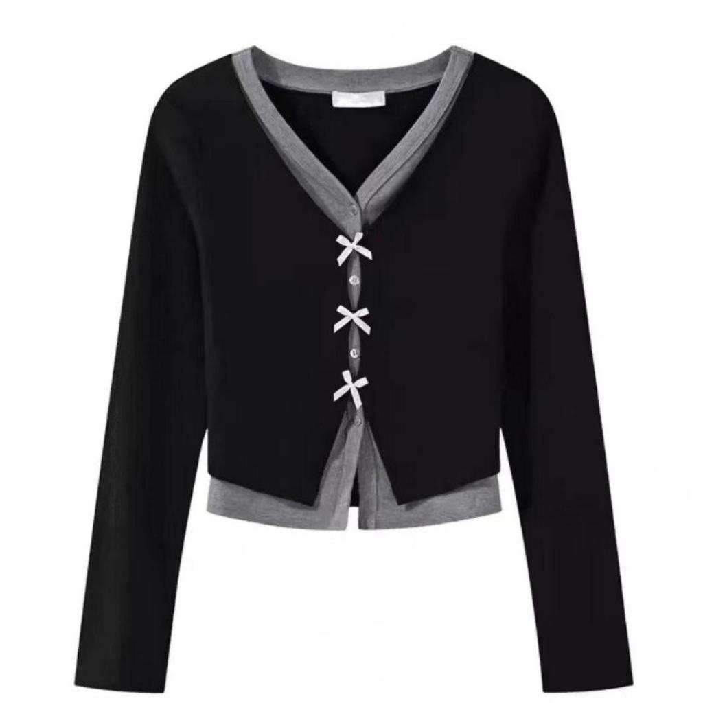 Elegant Korean Knit Cardigan & Pleated Skirt Set - Spring and Autumn Fashion, High Waist Slimming Two-Piece