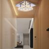Piccolo Lampadario a LED Semi-Incasso Illuminazione in Cristallo Lampada da Soffitto Moderna in Cristallo per Camere da Letto Sale da Pranzo Corridoio (Caldo)