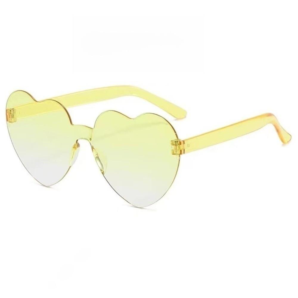 Trendy Love Heart Shape Sunglasses UV Protection Colorful Gradient Sunglasses  Women