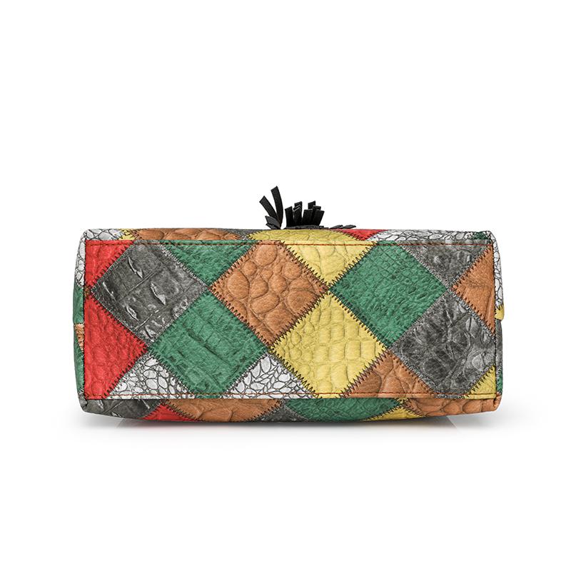 Women's Contrast Color Crossbody Bag Large Capacity Bucket Bag Mother Bag