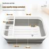 Foldable Kitchen Dish Drying Rack, Telescopic Draining Basket for Bowls, Chopsticks, and Tableware