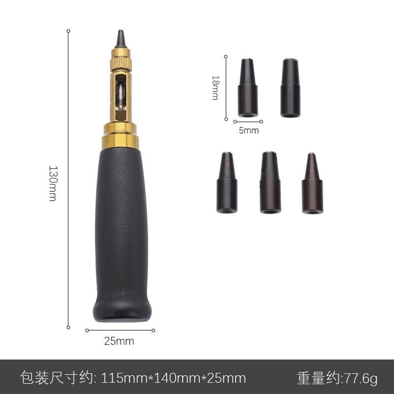 Adjustable Interchangeable Head Leather Belt Hole Punch Tool Kit with Hollow Punch for DIY Leather Craft Tools