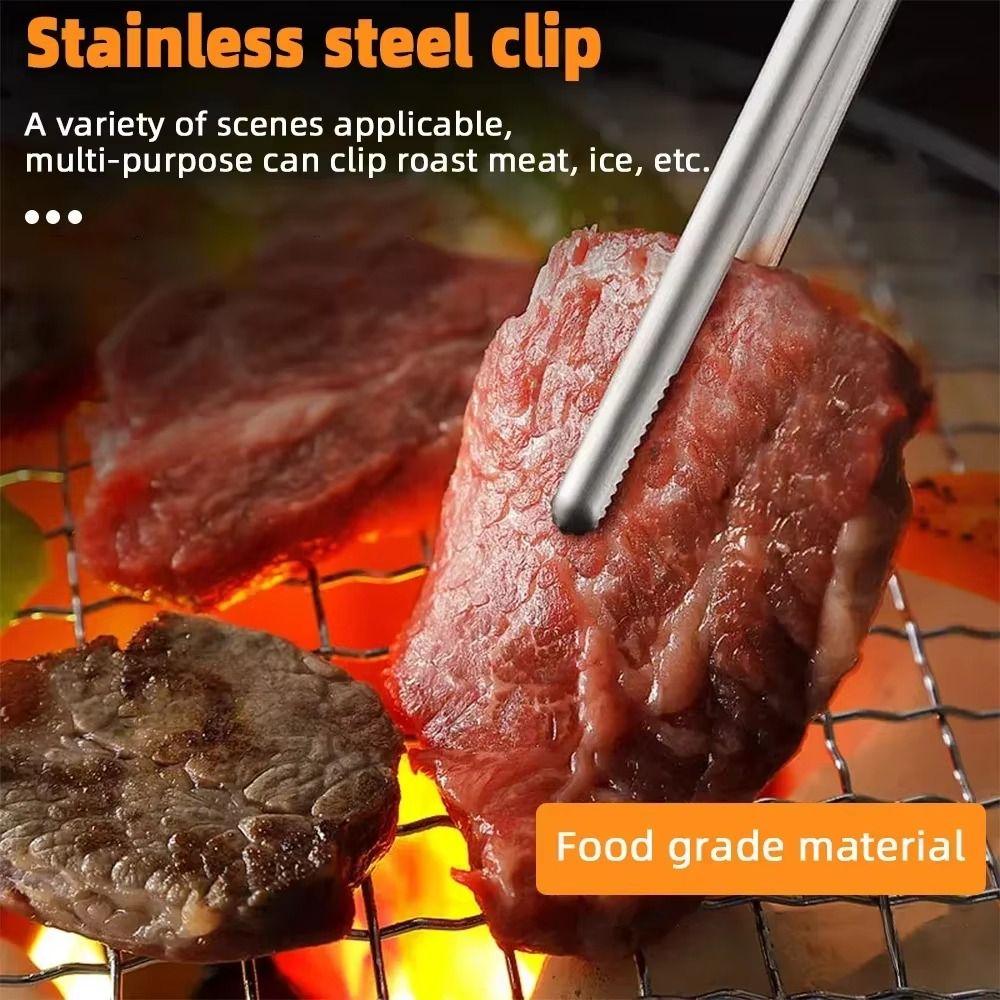 1Pcs Non-Slip Grill Tongs 7/9/12Inch BBQ Steak Clip New Food Clip  Cooking Utensils