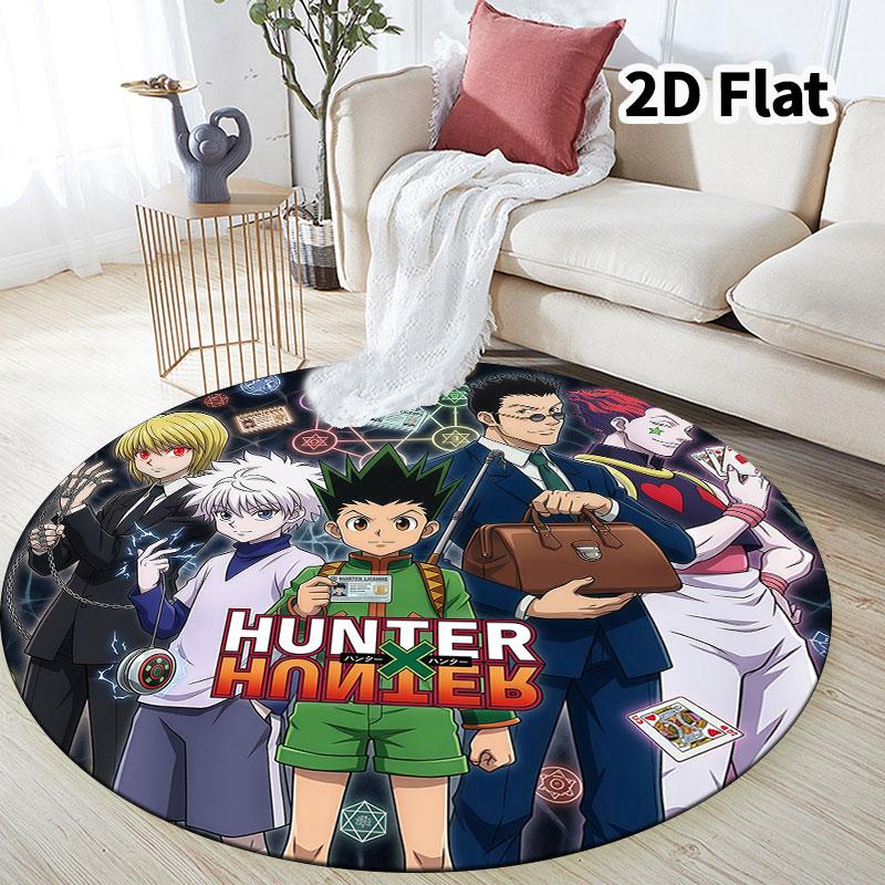 Hunter X Hunter Round Area Rug Carpet Rug For Living Room Bedroom Sofa Playroom Decor Nonslip Floor Mat