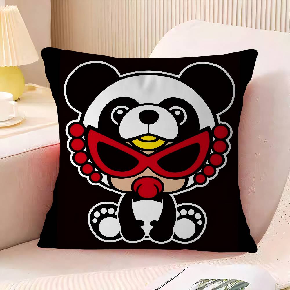 

H-Hysteric M-Mini Pillow Covers Cartoon Sofa Decorative Home Double-sided Printing Short Plush Cute Cushion Cover 16x16Inch