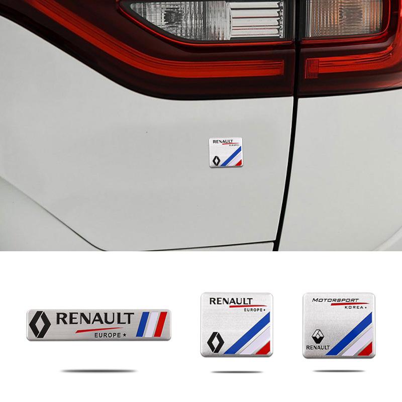 Dekorative Metall-Autosticker & Heckembleme für Renault Koleos, Captur und Fluence