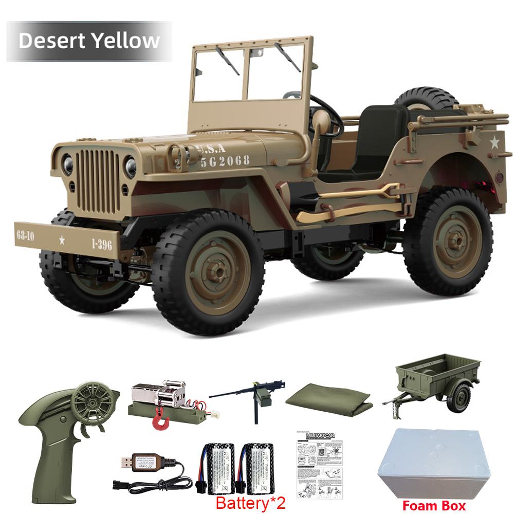 JJRC C8815 Auto RC 1/10 WILLYS 1941 4WD RTR RC Crawler Auto Telecomandata 2.4G Arrampicata Fuoristrada Camion RC Militare Giocattoli Regalo