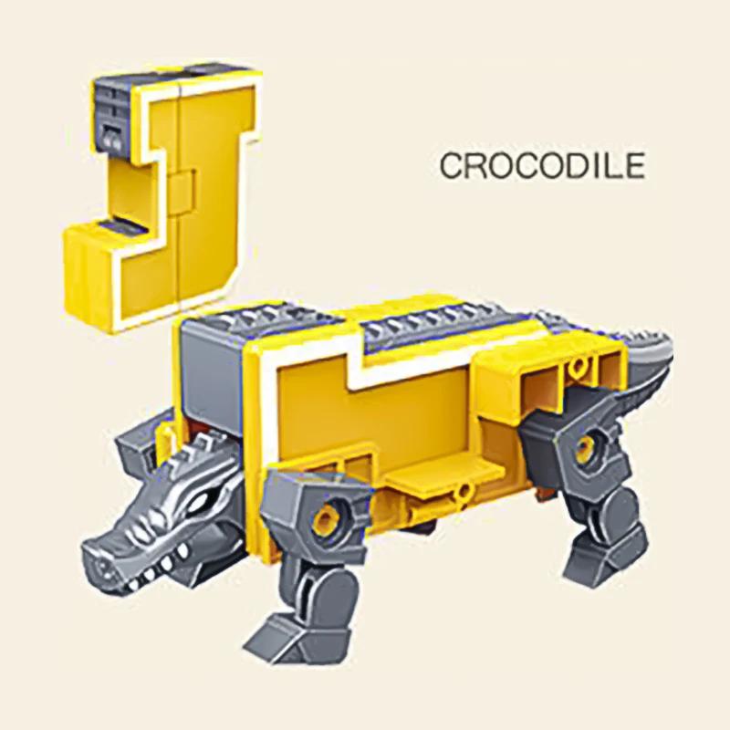 New Learning Toys 26 Letters Learnable Words Transformable  Combinable Robots Alphabet Toys For Kids Gifts Learn Play Robot Toy