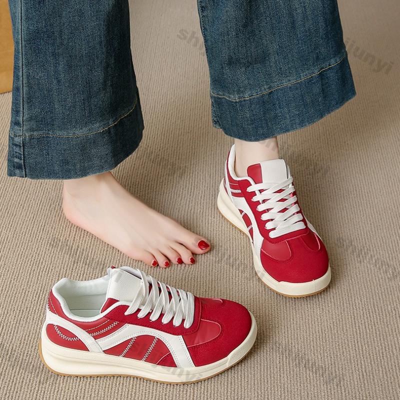 Fashion Women Shoes 2025 Spring New Fashion Breathable Non Slip Women Casual Sport Shoes Comfortable Height Increase Sewing Running Shoe
