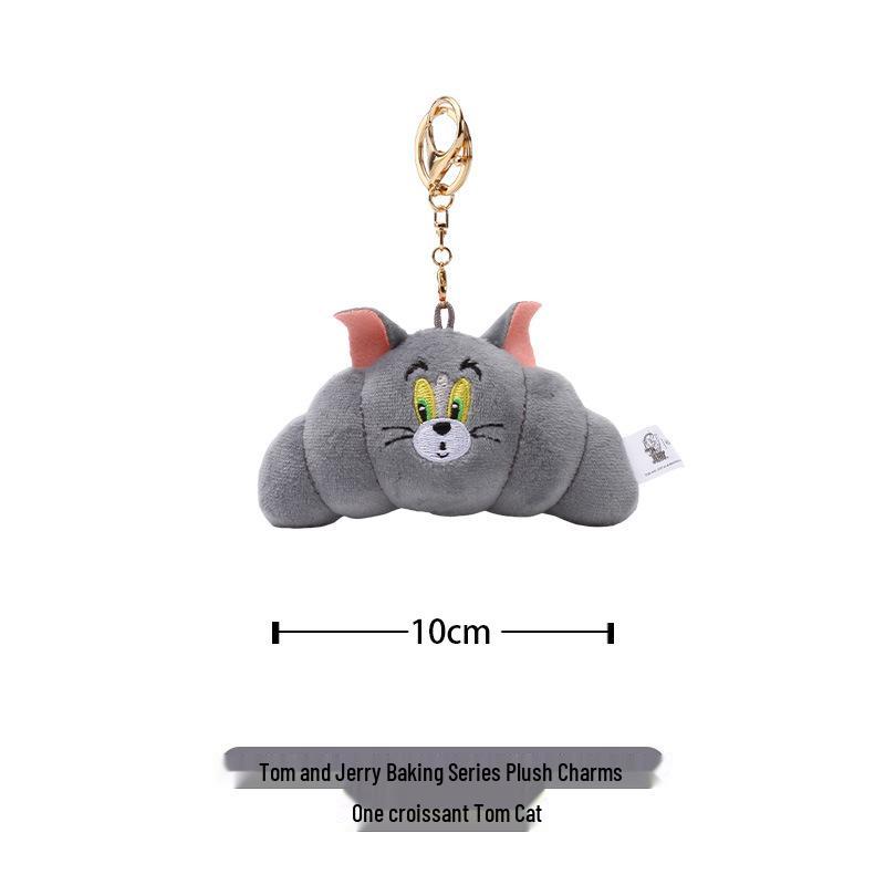 Tom and Jerry Cat & Mouse Plush Toys: Keychain Charms & Pendant Gift for Kids