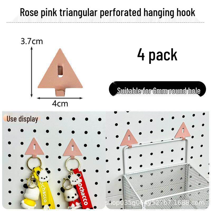 Pegboard Wall Organizer with Hooks - No-Drill Storage Rack for Entryway or Study Room.