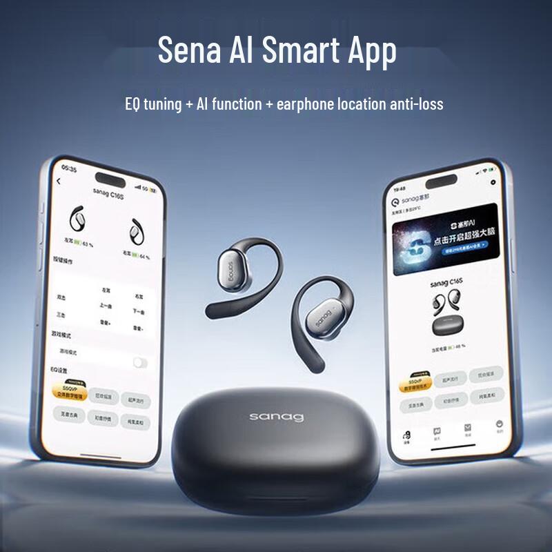 SANAG C16S Open-Ear Bone Conduction Sports Headphones