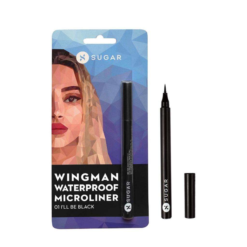 SUGAR Kosmetik - Wingman - Wasserdichter Mikro-Eyeliner - 01 I'll Be Black