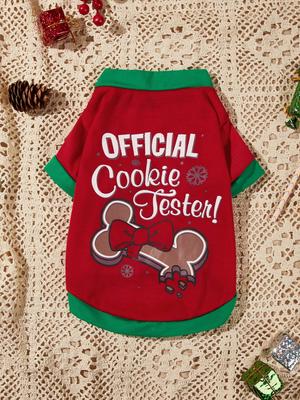1pc-Pet Christmas Clothing, Puppy Shirt, Dog Clothing, Warm Dog Clothing, Classic Pet Cotton T-shirt