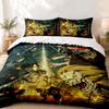 Attack on Titan Custom Name 3pc set Perfect for bedroom use Comfortable bedding set includes a duvet cover and two pillowcases Ideal birthday or Chris