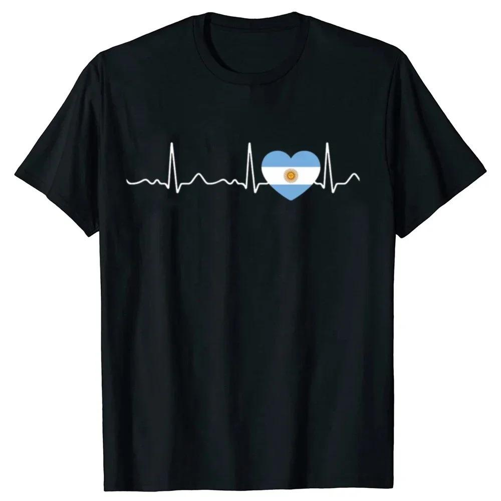 Argentina Culture Themed Graphic T-Shirt Casual Daily Short Sleeve Tee Unique Mate Football National Flag Element Design Top