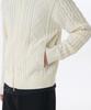Musinsa Standard Aran Cable Collared Knit Zip-Up [Cream]