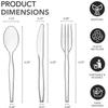 Medium Weight Plastic Cutlery Combo Includes Knives Forks Spoons 300 Pieces 100 Place Settings Clear