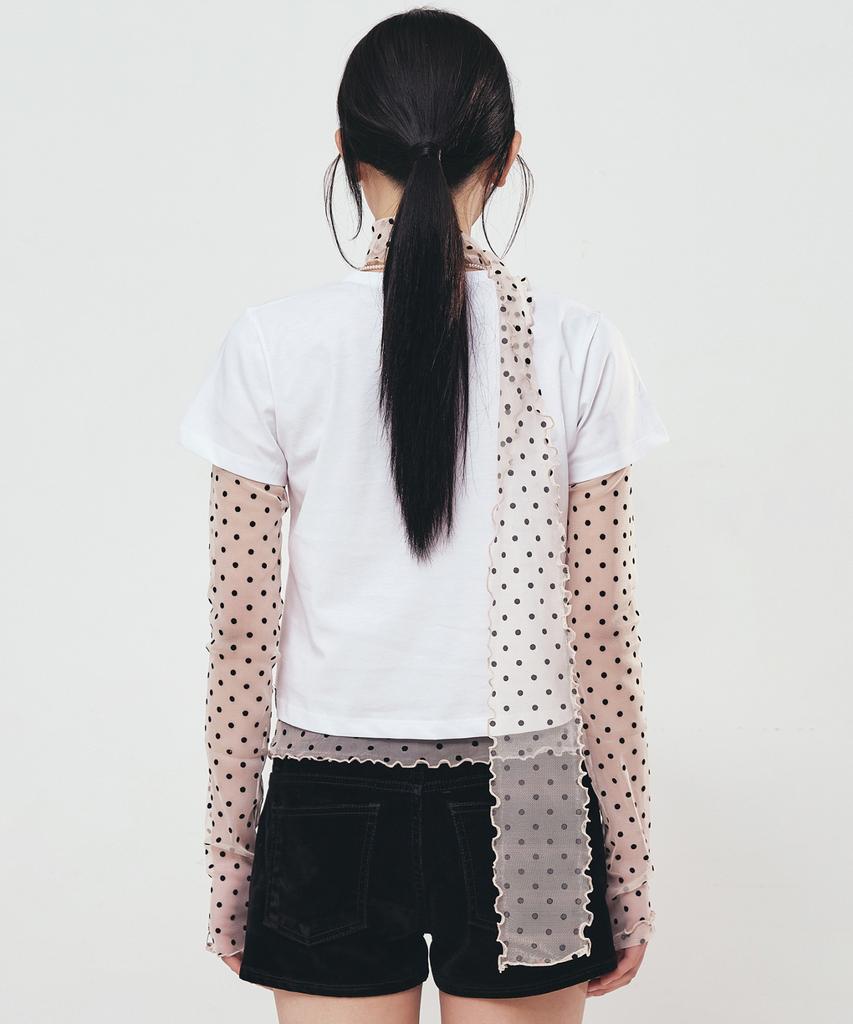 Nigaennikol Rose Signature Crop Top_White Burgundy