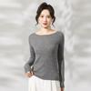Le Kasha Elegant One-Shoulder Knit Sweater - Women's Autumn/Winter Slim Herringbone Top