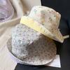 Double Sided Women Fisherman Hat Floral Print Summer Sun Hats Panama Bucket Hats  Outdoor Travel