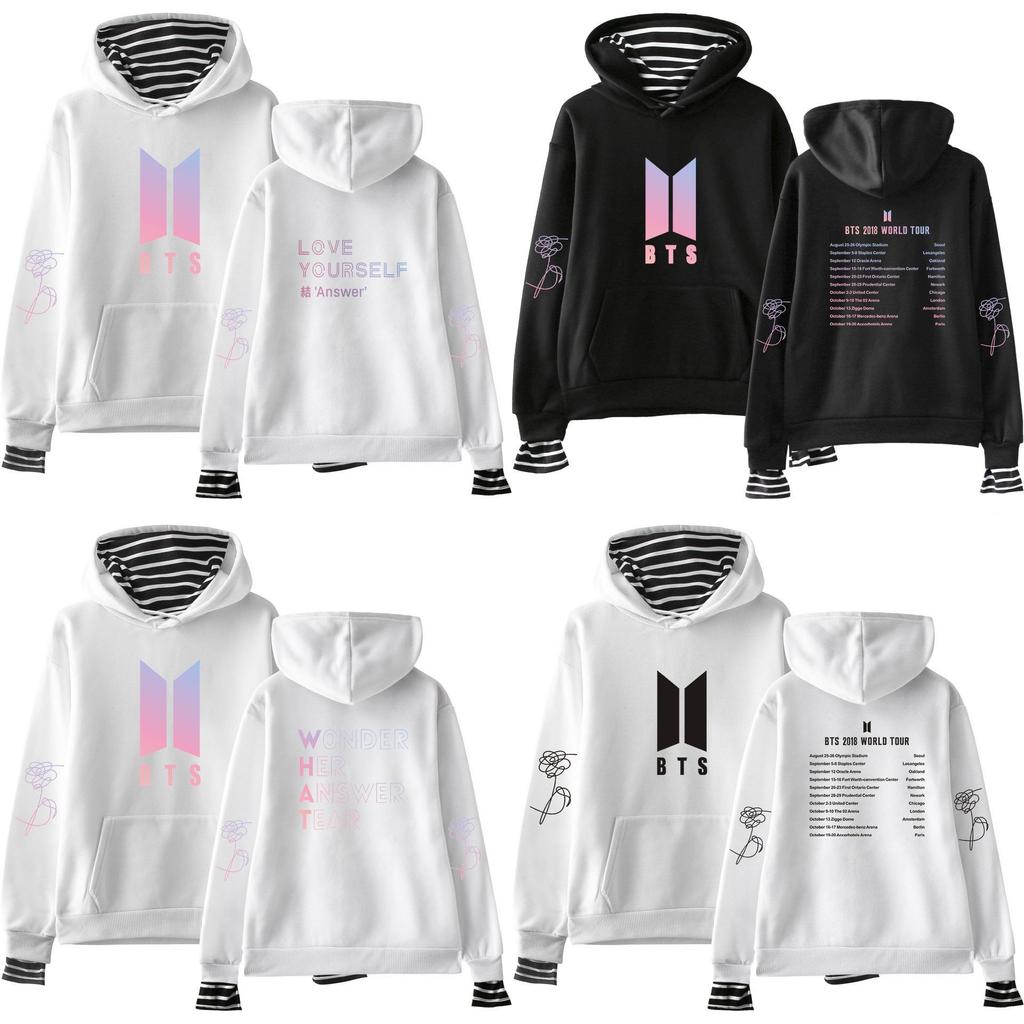 Kpop Love Yourself Bts Bangtan Boys Sweatshirt Hoodie Pocket Sweater Unisex