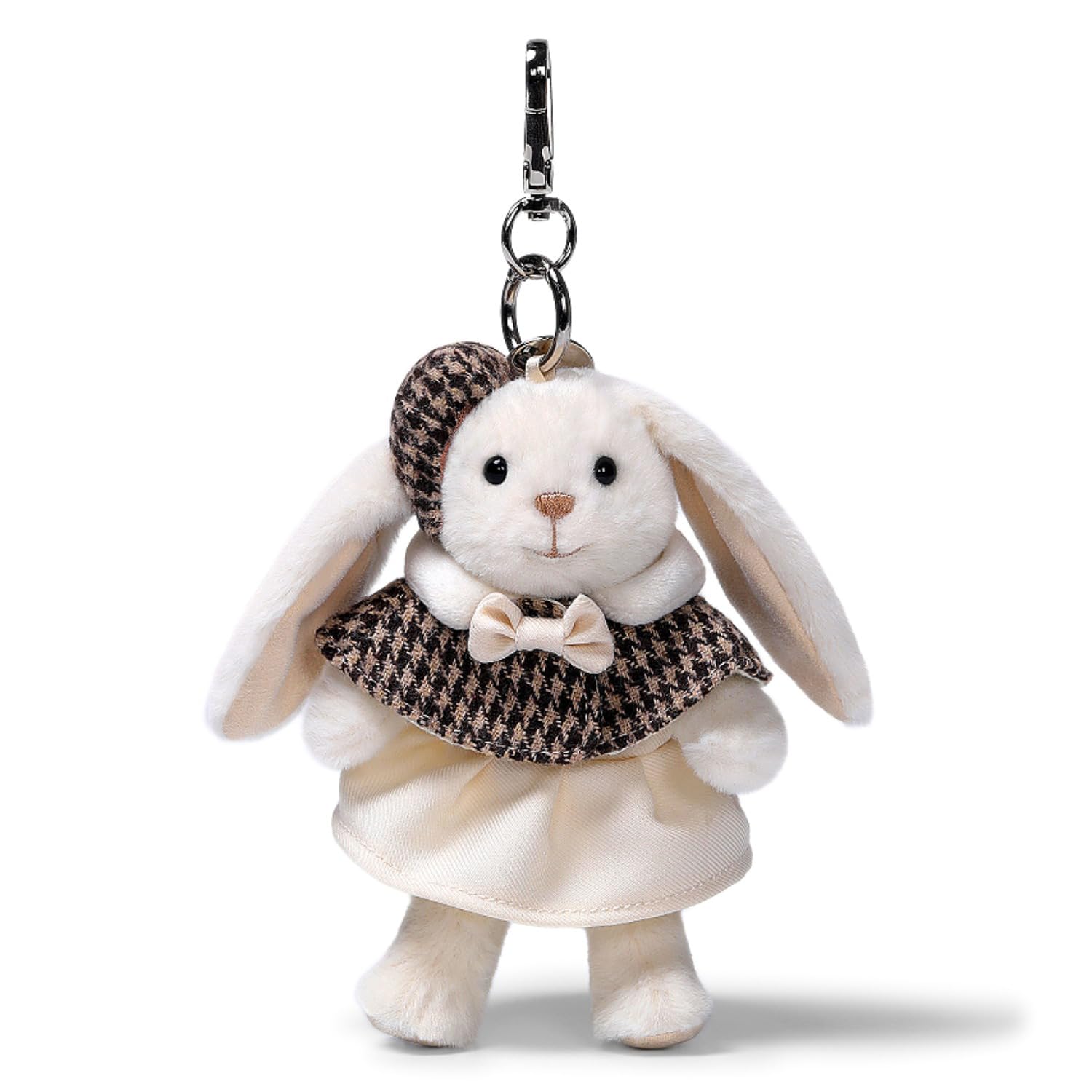 McHugs Houndstooth Cloak Smiling Leveret Bag Charm Rabbit Houndstooth Cloak Cape Keychain MC600237