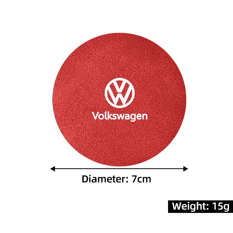 2pcs Car Suede Coaster Water Cup Holder Drink Pad Auto Interior Accessories For Volkswagen VW Jetta Golf Beetle CC EOS GTI zr4
