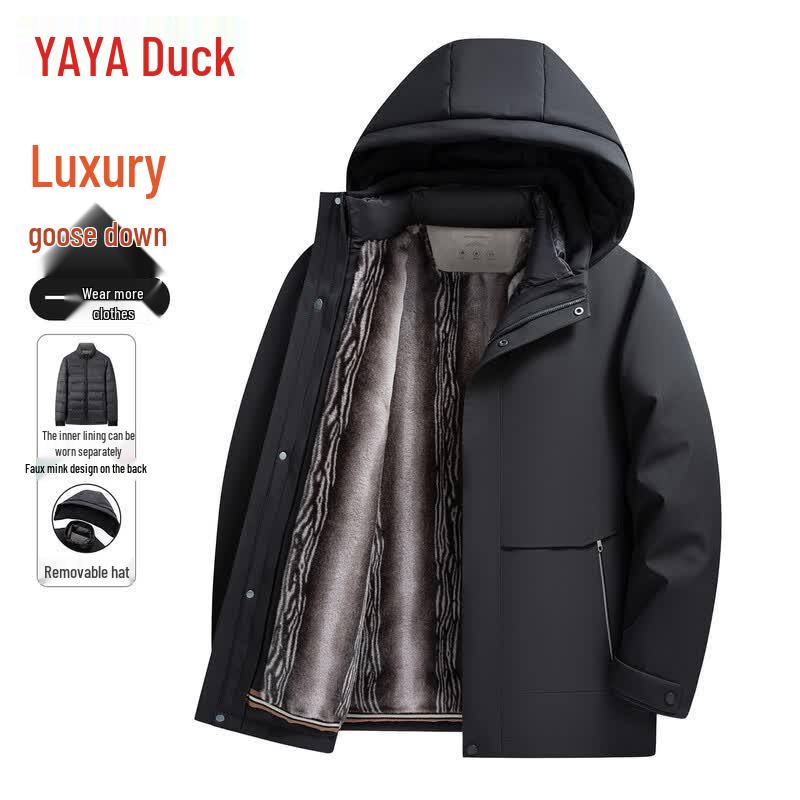 YAYA Men s Goose Down Winter Parka Y16B 190 чёрный