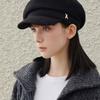 VA Studded Wool Combo Newsboy Cap Black