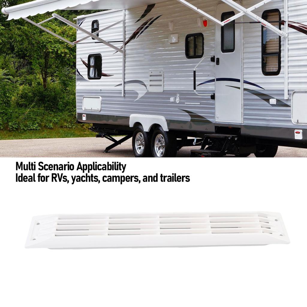 RV Louvered Vent Cover RV Louvered Vent Cover Leak Proof Side Exhaust Ventilation Cover for Yacht Trailer ABS Wide Inner Wall