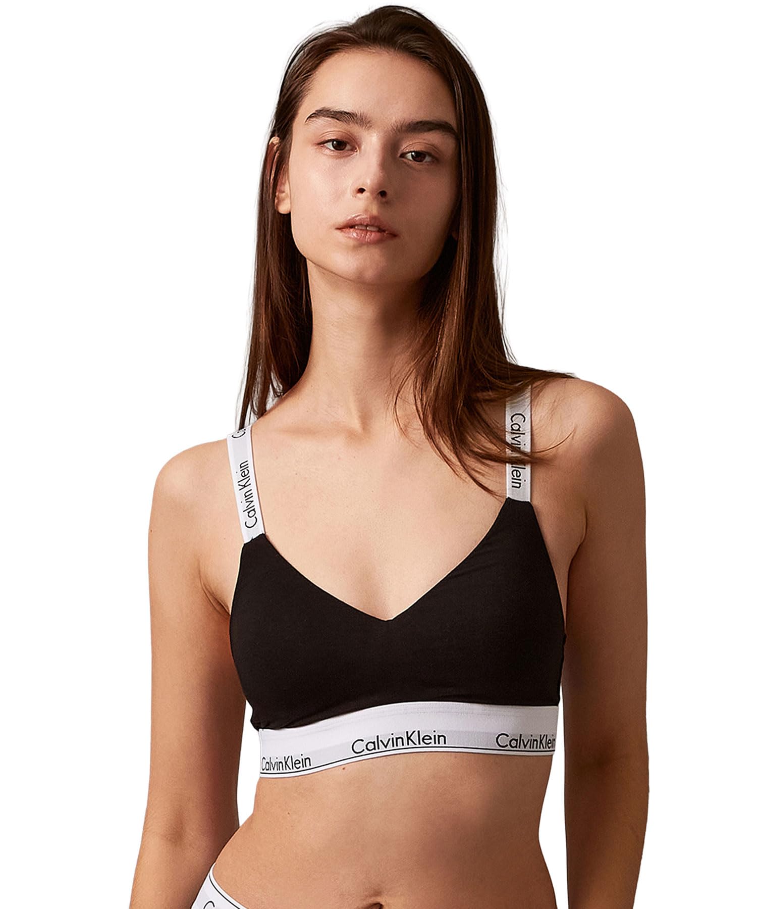 Icon Cotton Lightly Lined Bralette QF7059 XS BLACKUB1 [Calvin Klein]