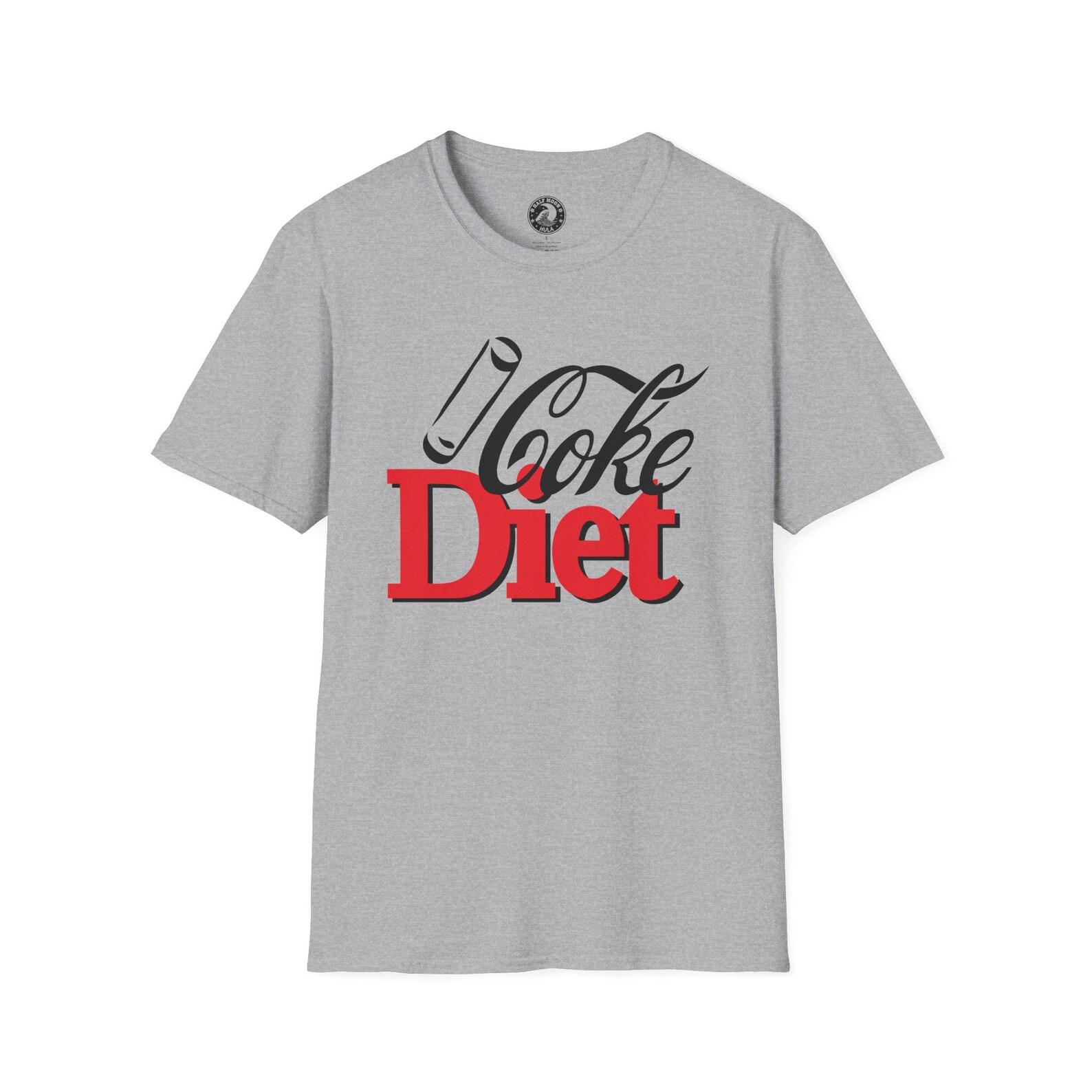 Coke Diet T-Shirt | Funny Soda Logo Typography Tee XL