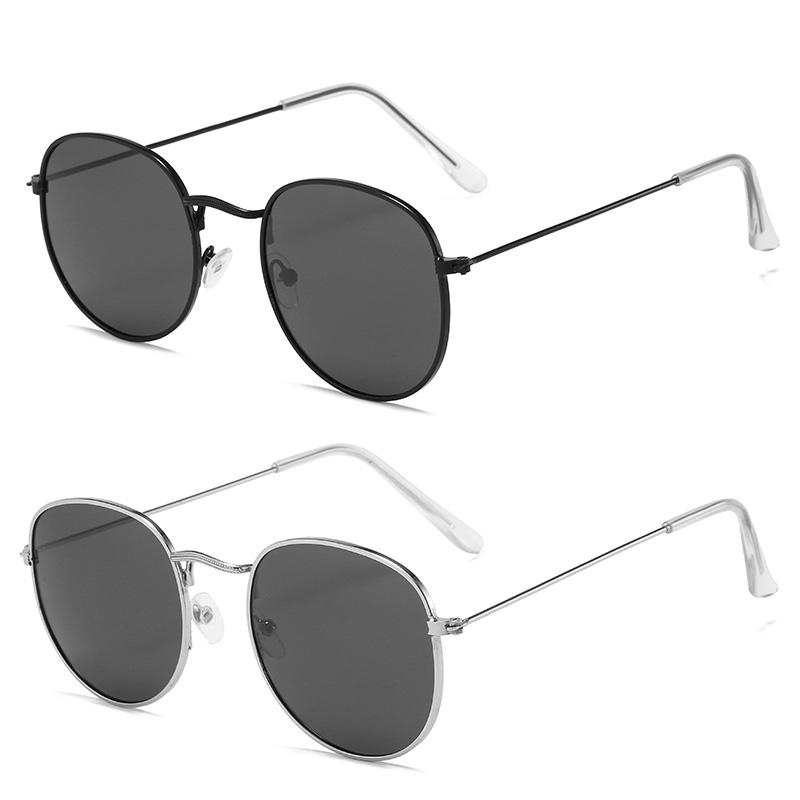 

2PCS Polarized Minimalist Round Metal Sunglasses Women Men Fashion Simple Luxury Sun Glasses Go Out Driving Male Female Glasses