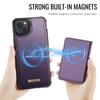 For iPhone 15 Magnetic Case CASEME ME80 Series Leather PC TPU Phone Cover with Detachable Wallet
