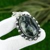 Oval Kambaba Jasper Gemstone Engagement Handmade Wife Pendant Jewelry 925 Silver