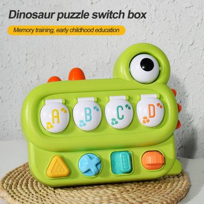 Dinosaurier-Spielzeug, Multi-Form, Druckknopfform, Farbe, Buchstabenerkennung, lustig, interaktiv, für Kinder, Kleinkinder