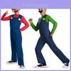 Fantasia Super Mario Bros Luigi Para Crianças E Adultos Vestido Cosplay de Corpo Inteiro Respirável Com Acabamento Exquisito