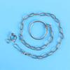 Lovebirds Parakeets Stainless Steel Split Flying Training Leash Bird Foot Chain Harness Parrot Leg Ring
