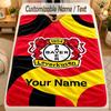 Flannel BlanketBayer Leverkusen Football Custom Name Text Personalized Soft Warm Throw Blanket Home Decor Gift