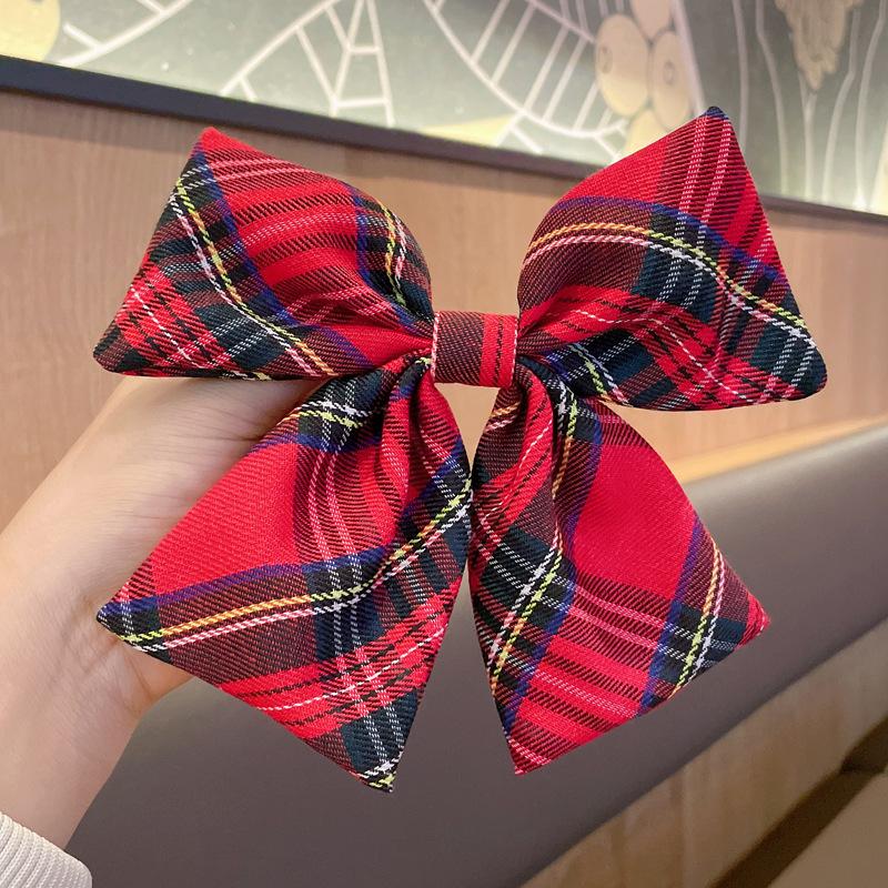 Zhou Yangqing Big Bow Fabric Sweet Korean Style Duckbill Hairpin for Women-Celebrant Hair Accessories Top Clip