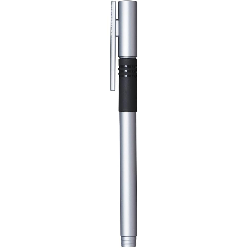 Deff Deep Refill Aluminum Pen Jacket Uniball Cygno Gift for Men and Women Gel Ink Business Silver