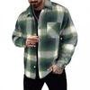 Men's Casual Printed Cotton Button-Down Jacket Long Sleeve Jacket Lapel Western Jacquard Jacket