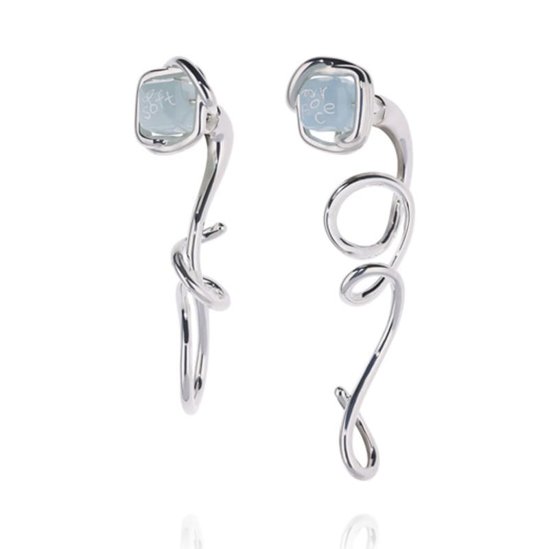 NEUF PIECE SOFT FORCE AQUAMARIN EARRINGS