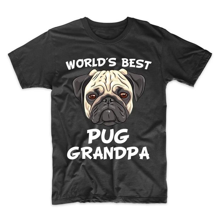 World s Best Pug Grandpa Dog Owner T-Shirt 4XL